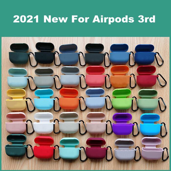 

Dustproof Soft 2MM Silicone Wireless Bluetooth Earphone Cases Protective Cover For Airpods 3rd Generation Case With Hook