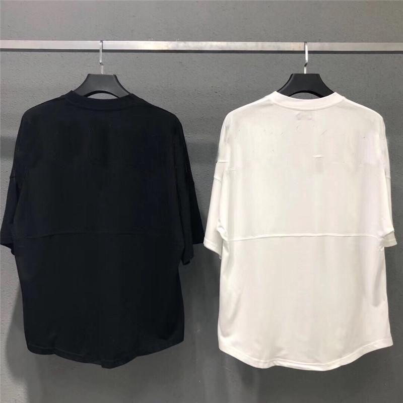 

Beauty tide ANGELS large back printing PALM round neck short sleeve T-shirt men and women 3 colors, White;black