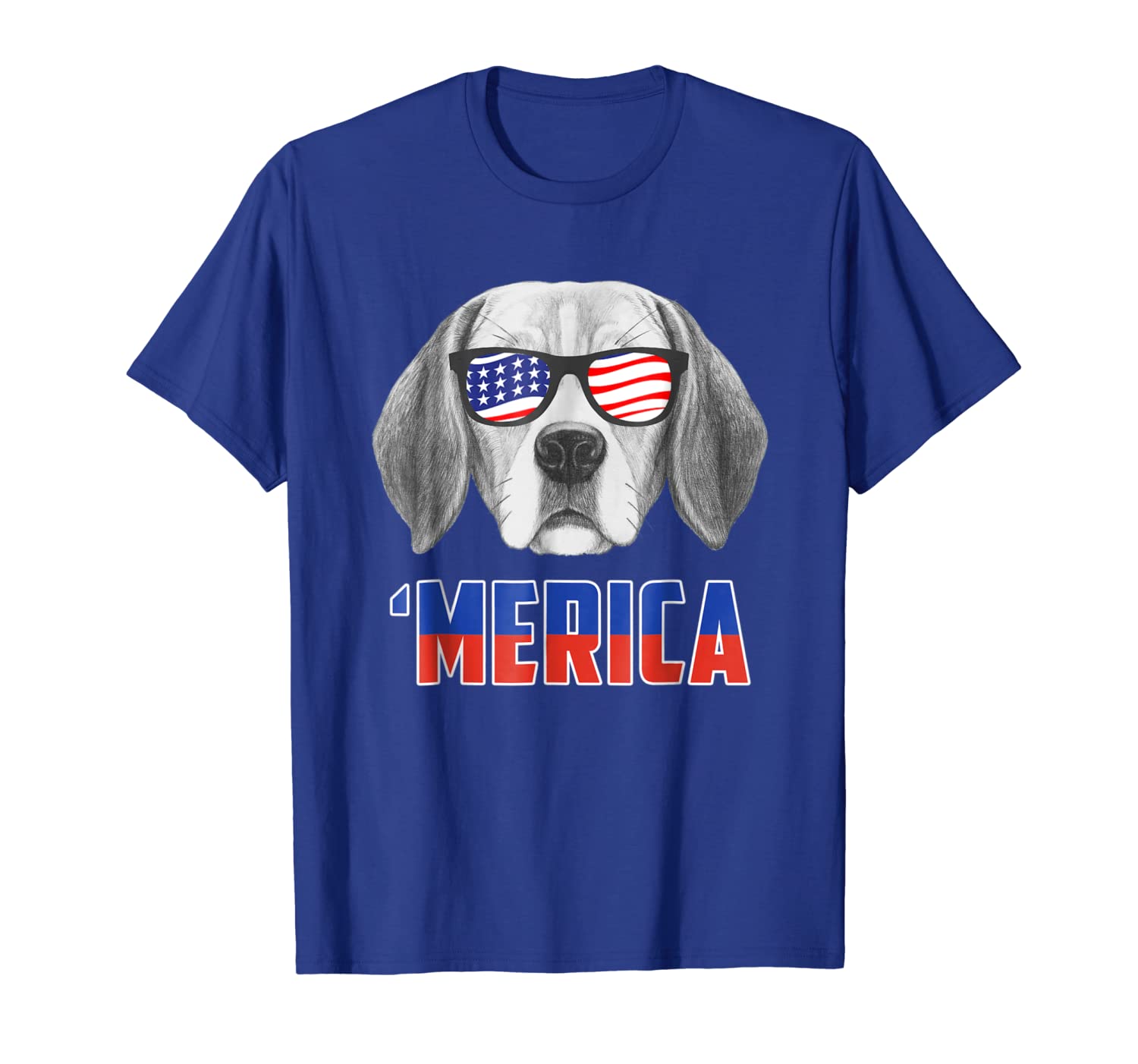 

4th of July Patriot Beagle Merica Shirt Dog Lover Owner Gift, White;black
