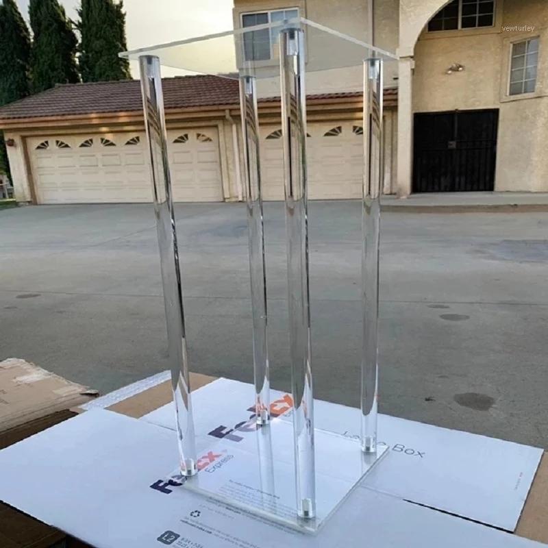

Party Decoration Acrylic Flower Vase Clear Table Centerpiece Marriage Luxury Floral Stand Columns For Wedding