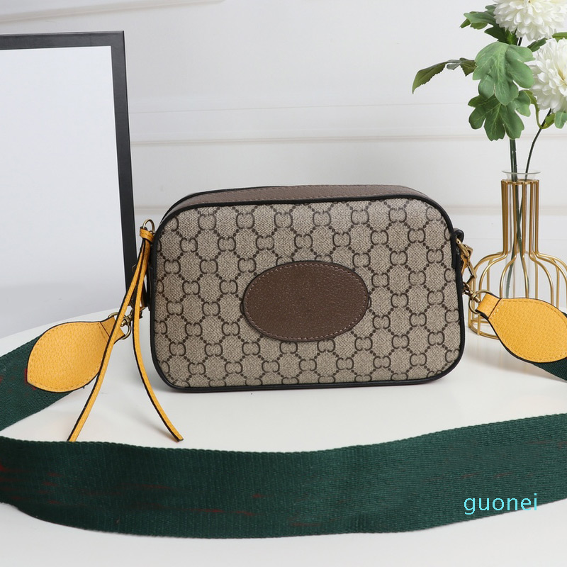 

Crossbody Bag Canvas Handbag Purse Fashion Letter Camera Bags Genuine Leather Patchwork Striped Shoulder Strap Zipped Clutch High Quality cc