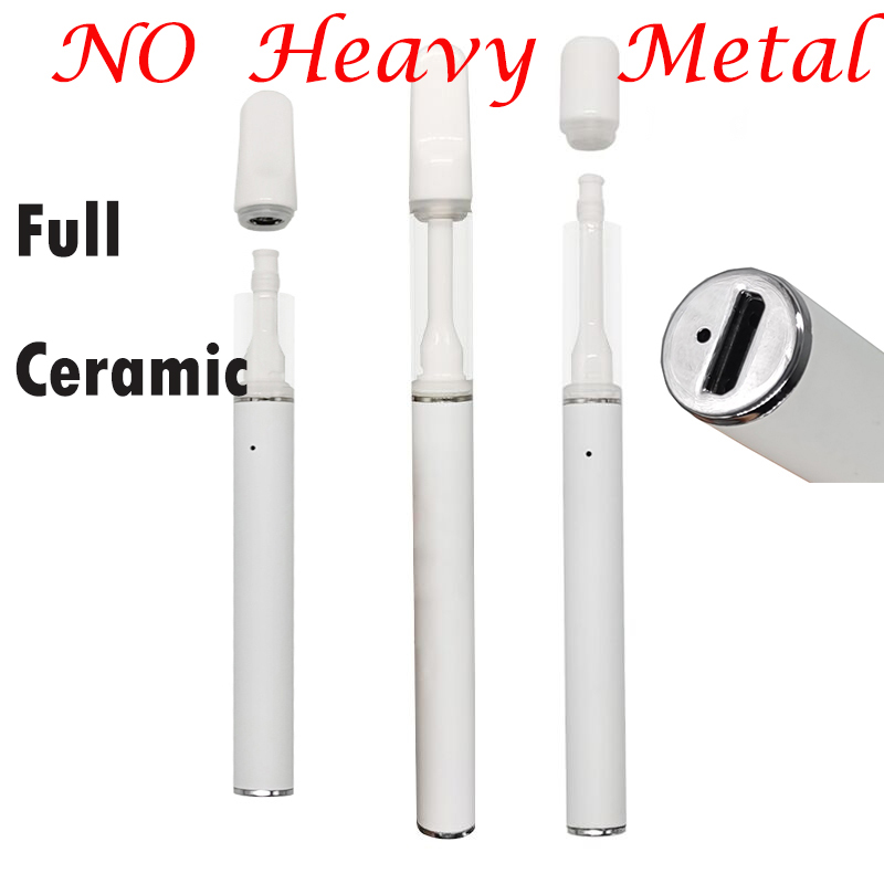 

Full Ceramic Snap E-Cigarettes Disposable Vape Pens 320mah Rechargeable Battery 1ml 0.5ml Thick Oil Custom Packaging Ecigs Cartridges Cookie