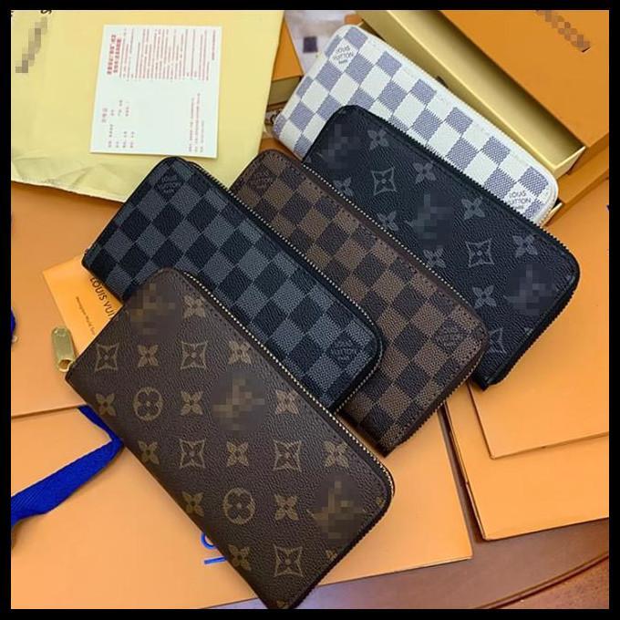 

1-17 LVLOUISVITTON BAGVUTTON Single zipper WALLET the most stylish cards and coins men leather purse card holder women wallet, No box