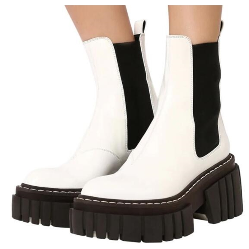 

boots dipsloot girls'heels, martin boots of legitimate black and white leather, thin -inch beak short heels xdd8