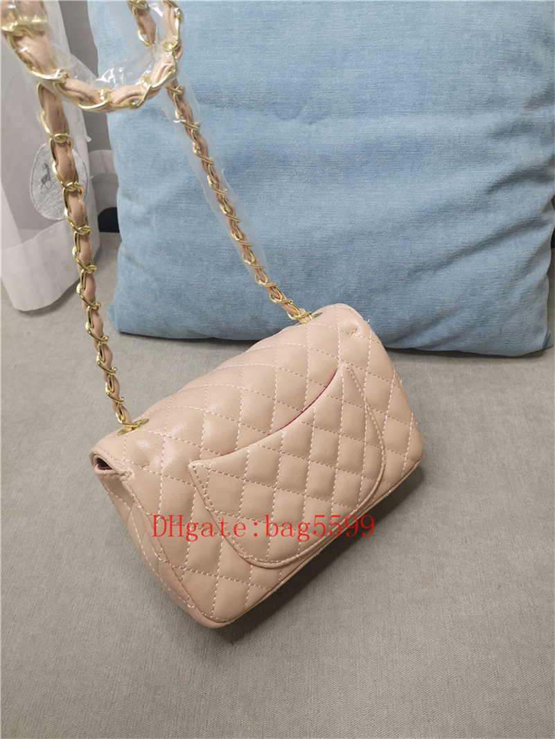 

Fashion Women Famous Small Square Bag Shoulder Caviar Messenger Bags Crossbody Chain Purse Girl Candy Colors Handbag, Red