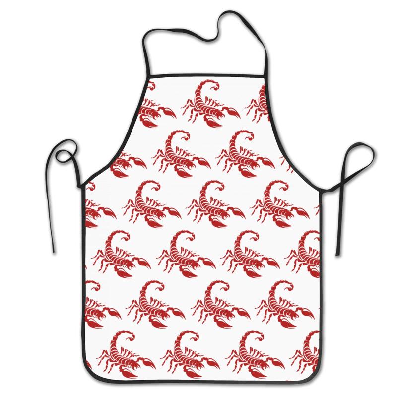 

Women And Men Apron Soft Polyester Bib For Home, Kitchen, Cooking, Dinner, Gardening, Fashion Red Scorpion Aprons