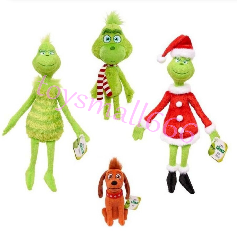 

Wholesale Christmas Plush Toys Grinch Stuffed Toy For Party Favor Gifts Max Dog Doll Soft Stuffed Cartoon Animal Peluche for Kids Birthday New Year Gifts, Multicolor