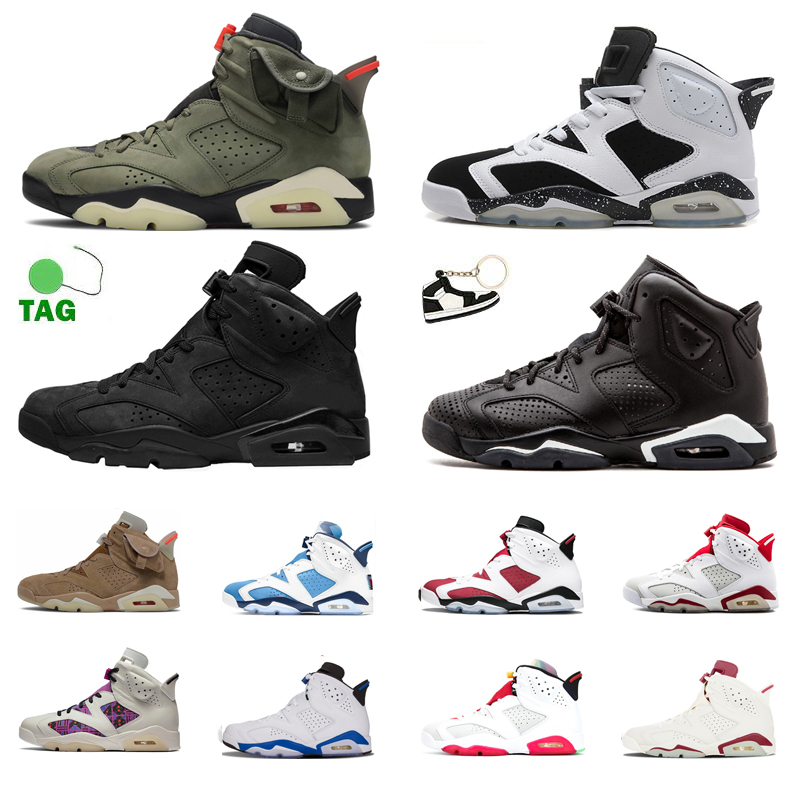 

6 High Basketball shoes 6s Oreo DMP UNC carmine british khaki Infrared Men trainers alternate Hare sport sneakers 40-47, #2 black blue