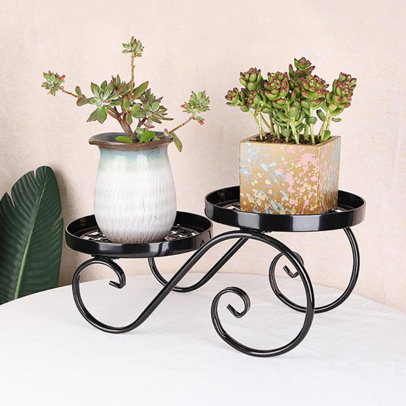 

Planters & Pots Plant Stand Pot Holder Window Flower Rack Shelf Nordic 10 Inch Metal Home Decor Wrought Iron Multi-storey Indoor Green Shelv