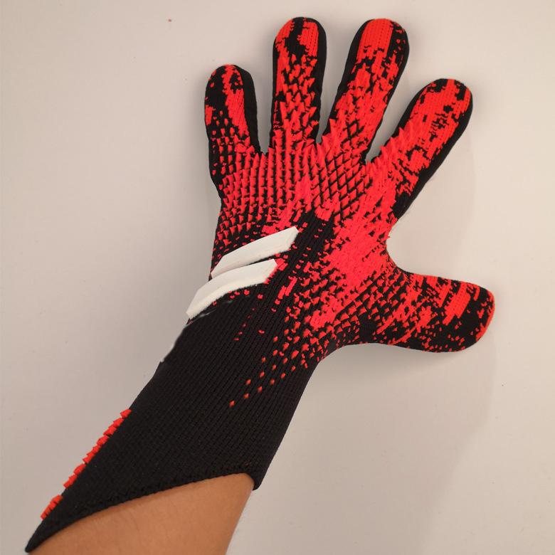 

Professional Kids Mens Goalkeeper Gloves Thick Latex Football Without Finger Protection Keeper Gloves Goalie Training Gloves, Red