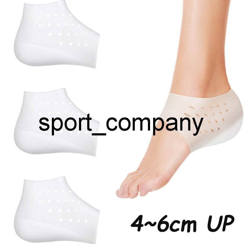 

Unisex 1Pair 4/5/6cm Silicone Concealed Footbed Enhancers Height Increase Insoles Elastic Pads For Unisex Most Of Shoes Socks, 4cm