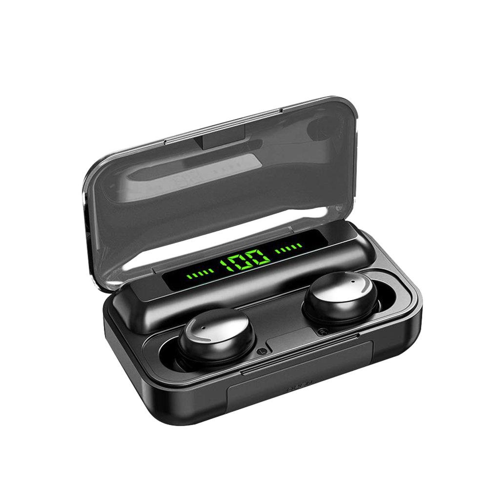 

F9 TWS Bluetooth Earphones Wireless Headphones 2200mAh Charging Box Sports Waterproof Earbuds Headsets for Smartphones, Black