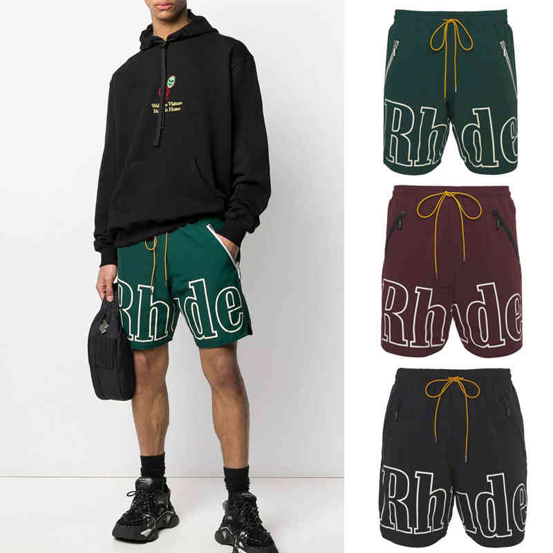 

Men Shorts Fashion Rhude Same Summer Sports Shorts Men's and Women's 5-point Loose Casual Boys' Basketball, Yellow