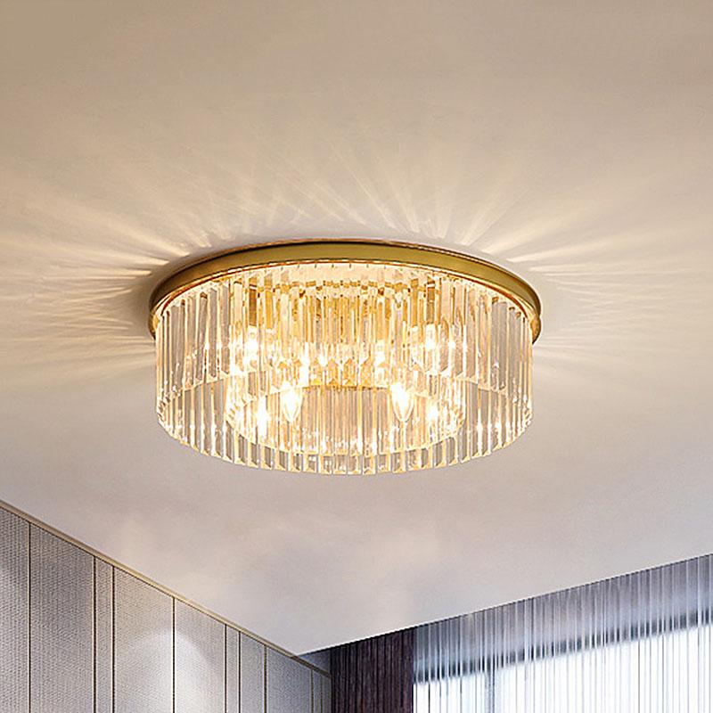 

Pendant Lamps Luxury Chandelier Ceiling Light Crystal Bedroom Guest Dining Room Modern American Minimalist Metal Low-Rise Small Apartment Le