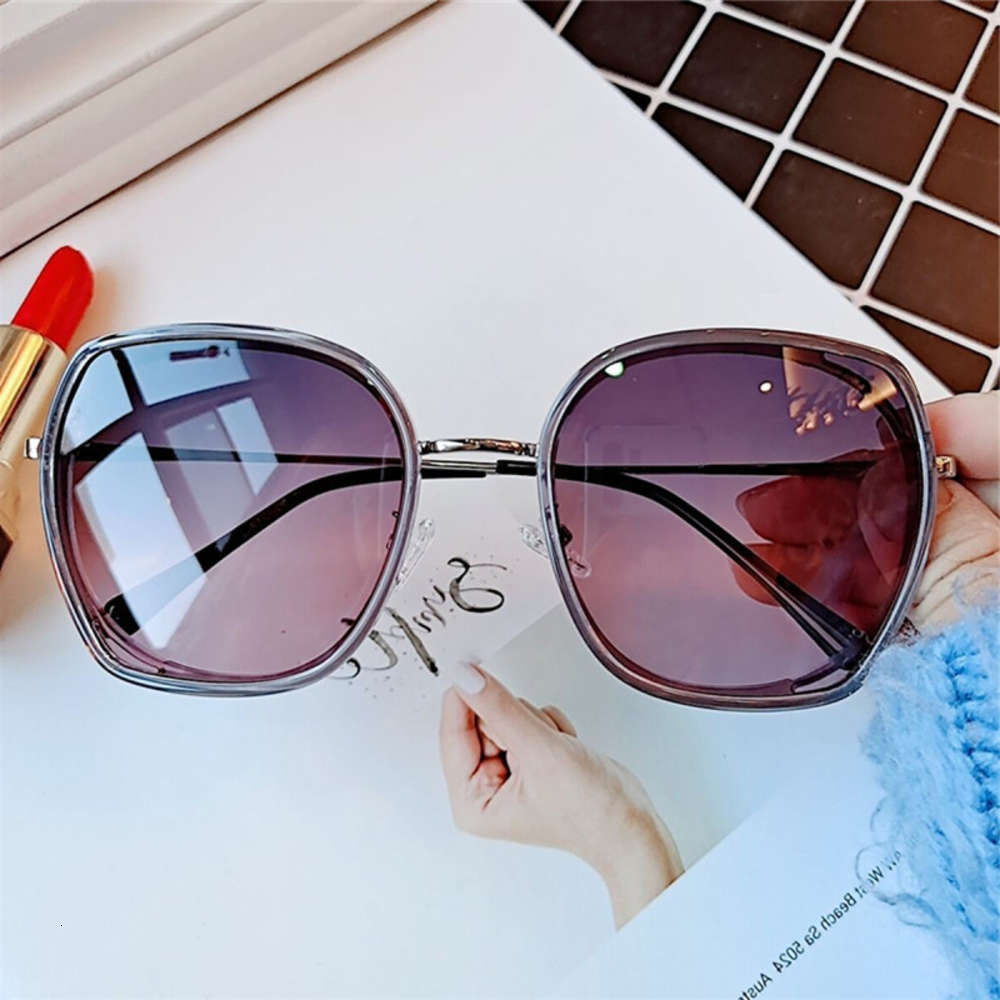 

sunglasses Fashionable sun frames Women's Korean Version of The Sunglasses Retro Vintage Round Face Thin Sunshade Driving Sun Glasses E, Black
