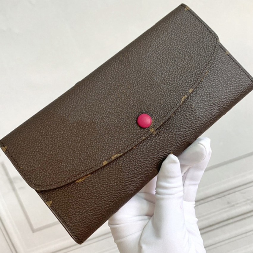 

Woman long wallet purse women Original Bag high quality fashion wallets 16, Classic flower brown + red
