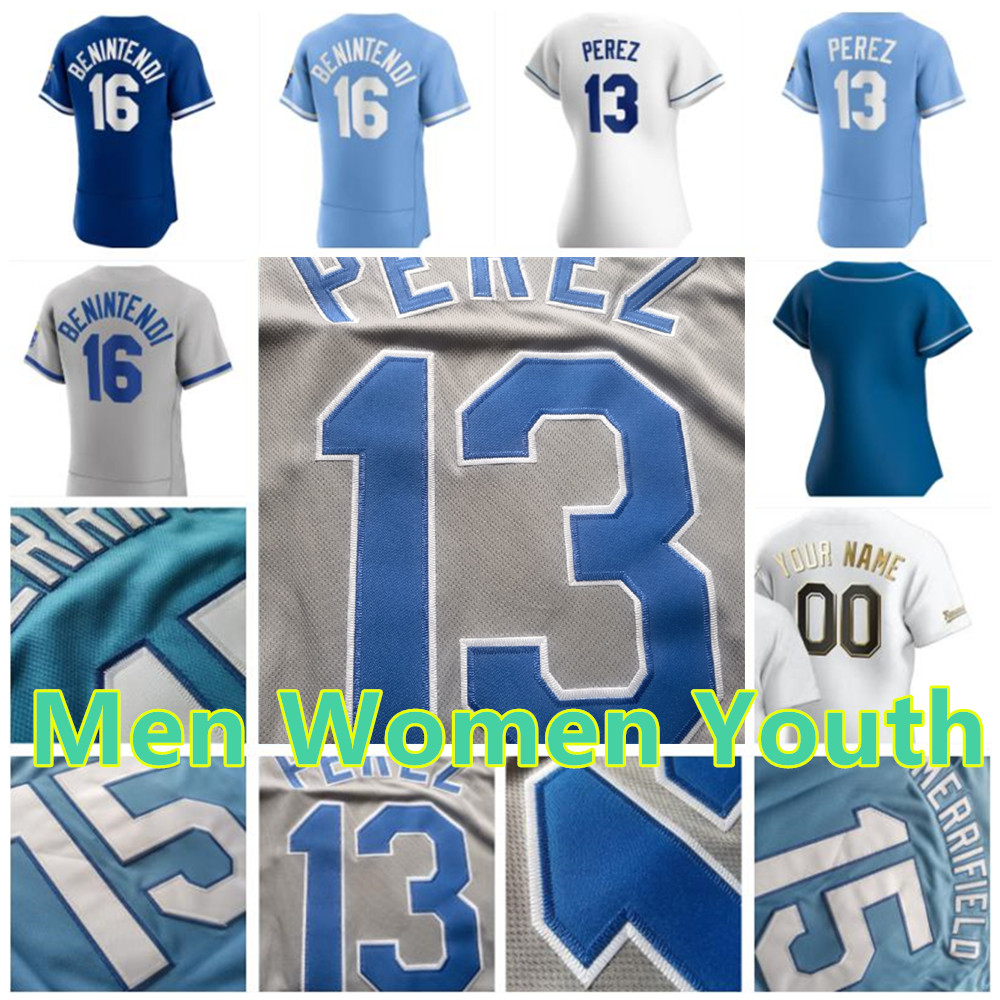 

2022 Custom Bobby Witt Jr. City Connect Jersey Patrick Mahomes George Brett Salvador Perez MJ Melendez Whit Merrifield Andrew Benintendi Baseball Men Women Youth, Colour 16