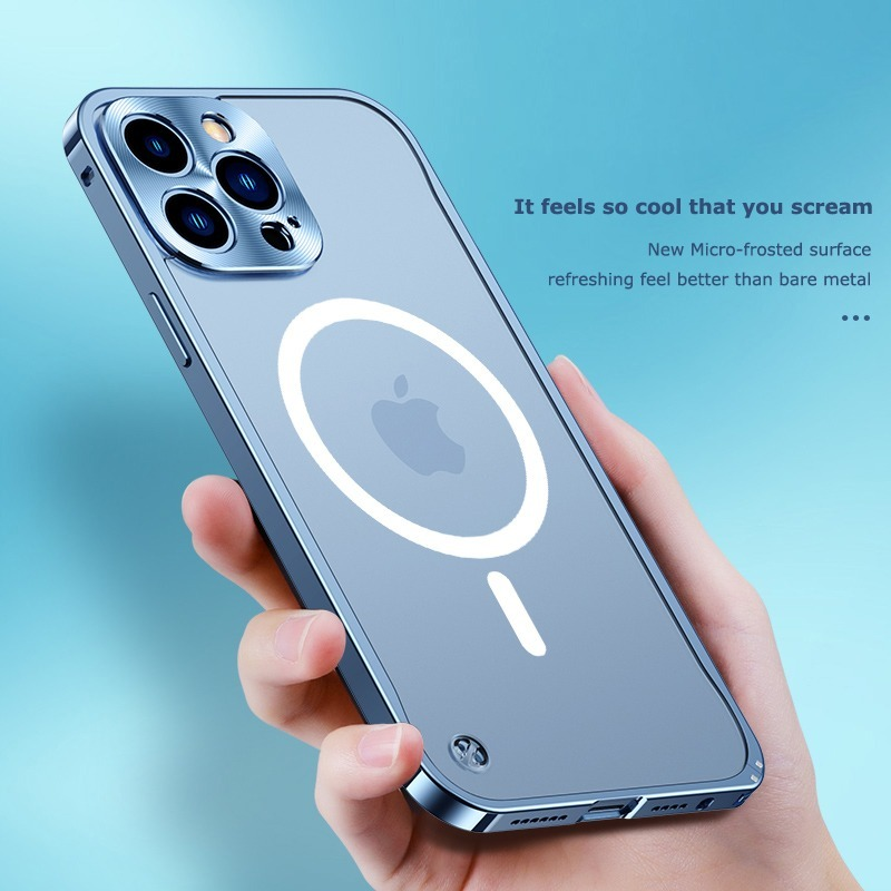 

Magsafe Magnetic Wireless Charging cover Cases for iphone 14 Pro Max 11 12 13 12mini 13 mini Support Wireless Charging, Gold-with magnetic suction