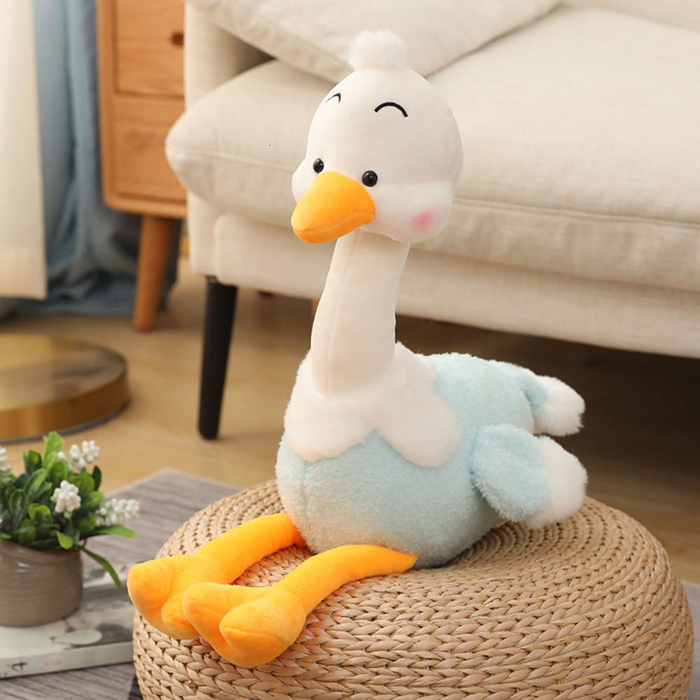 

year's ostrich doll plush toys children's Day couple female gift, Blue