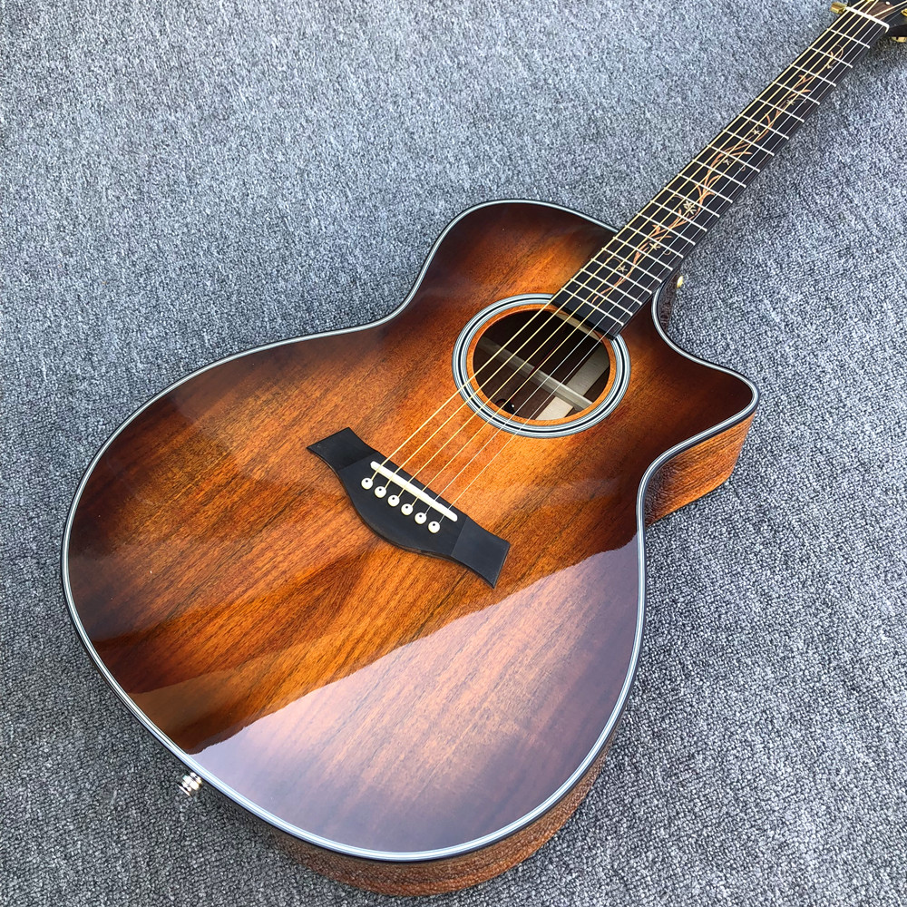 

Cutaway 41 Inches Ebony Fingerboard All Koa Wood K24ce Acoustic Guitar