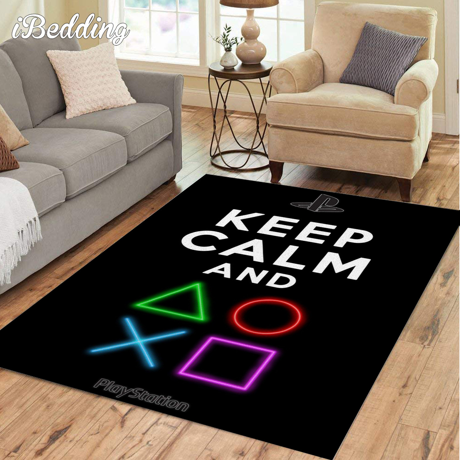 Playstation Game Lover Carpet Large Carpets for Living Room Cartoon Kids Bedroom Play Floor Mat Teenager Room Decoration Rugs-image-700321823