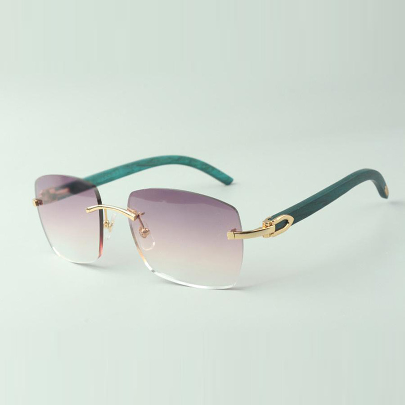 

Classic designer sunglasses 3524025, teal wooden temples glasses, size: 18-135 mm