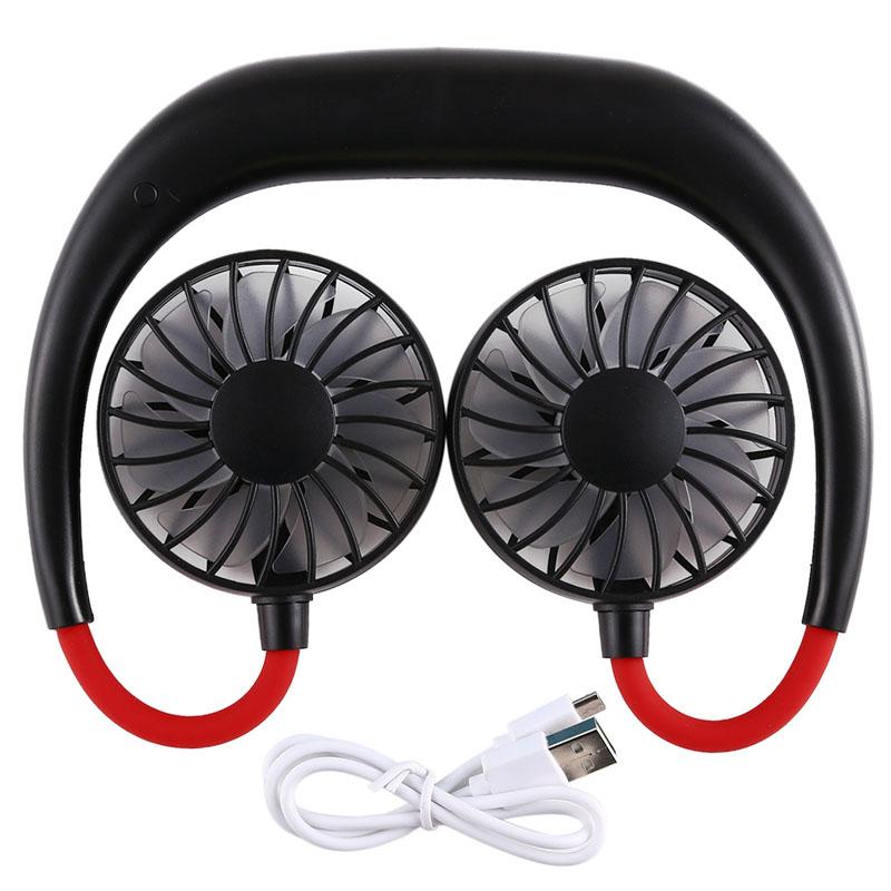 

Portable Fan Hands-free Neck Hanging Rechargeable Mini Sports Fans 3 Gears Air Conditioner Adjustable Home Electric