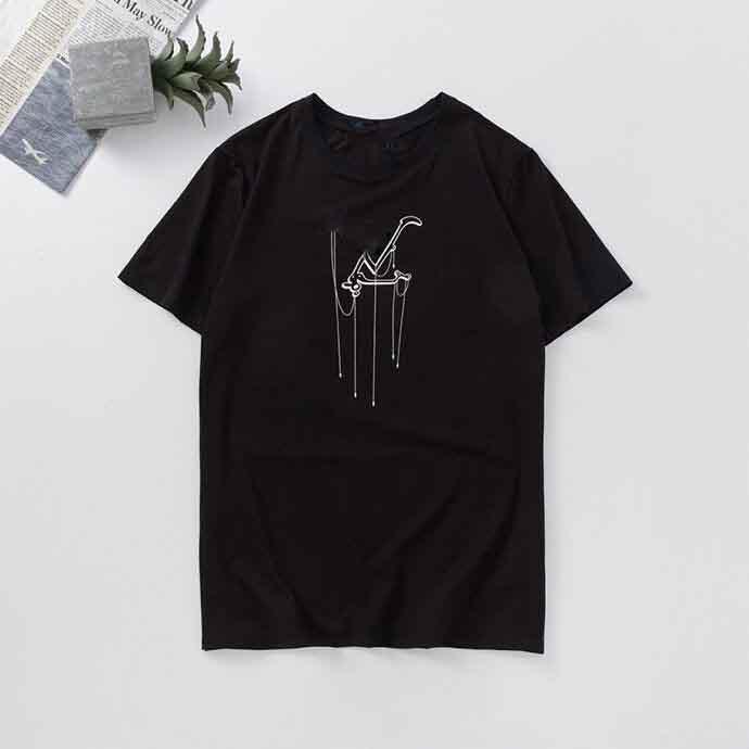 

Men's Women tops Designer Language letter printed classic T-shirts 21SS Fashion Casual Short Sleeve Mens Round Neck Tees with more colo, White;black
