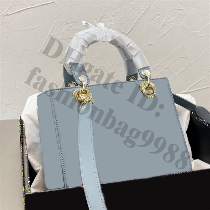 

Women Square Leather One Shoulder Bags M size 24*20cm Thread Small Handbags Luxury Designer Ladies Brand Medium Black Sky Blue Pink Red Gree