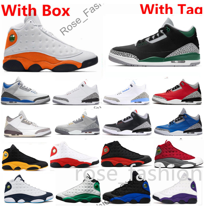

3 Pine Green Racer Blue Mens Basketball Shoes 3s Cool Grey Cement UNC 13 Obsidian Starfish Lucky Melo Back to School Phantom Red Flint HYPER ROYAL Chicago bred Athletic, 9#
