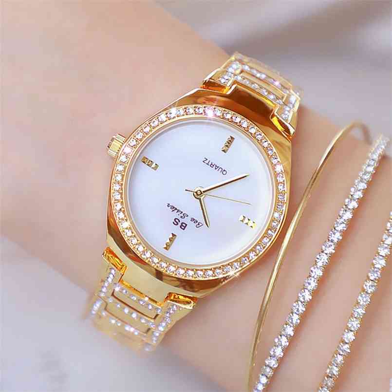 

Diamond Watches Woman Famous Brand Unusual Gold Women Stainless Steel Ladies Wrist Relogio Feminino 210707