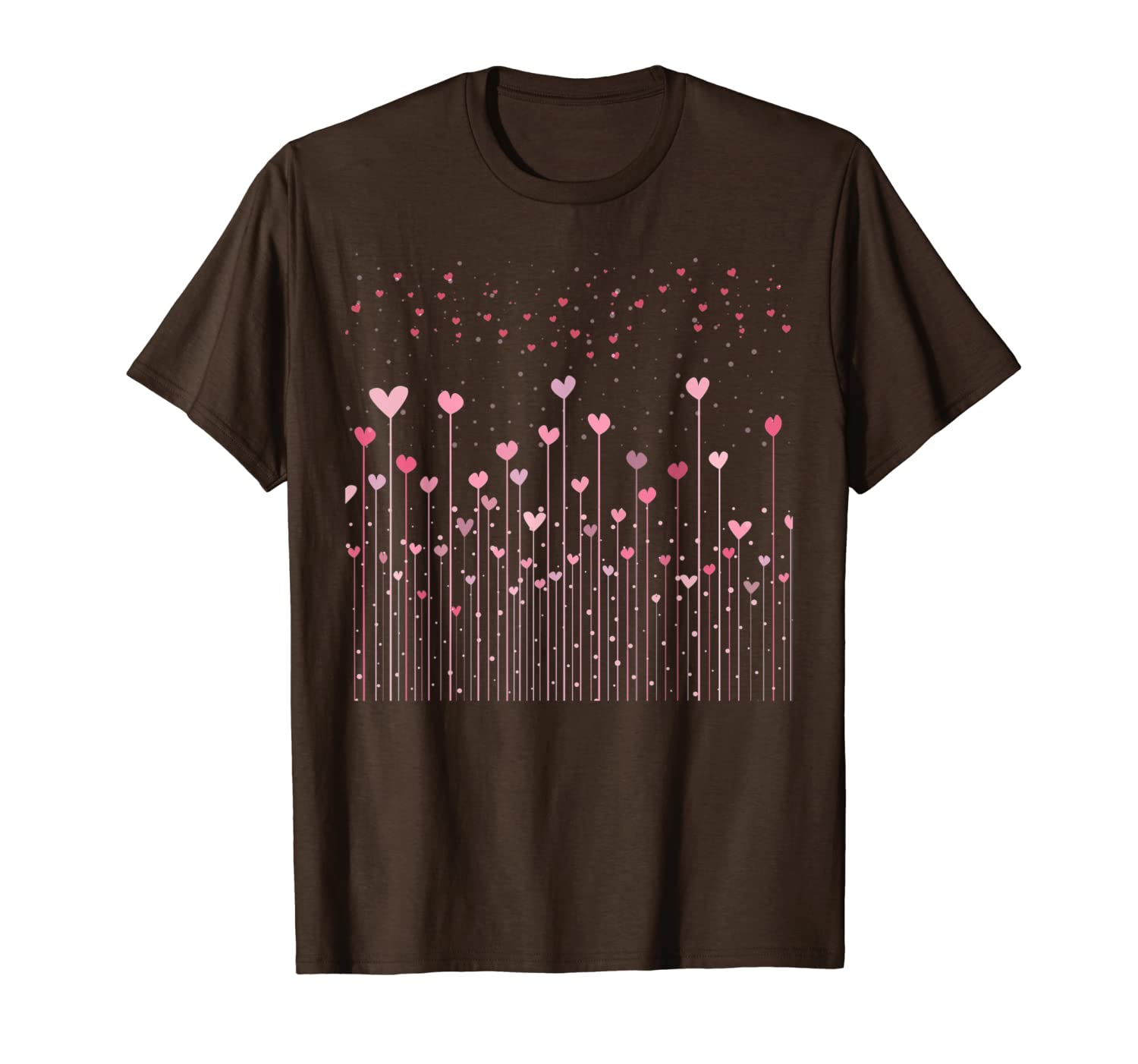 

valentines day, hearts shirt flowers gift tshirt, White;black