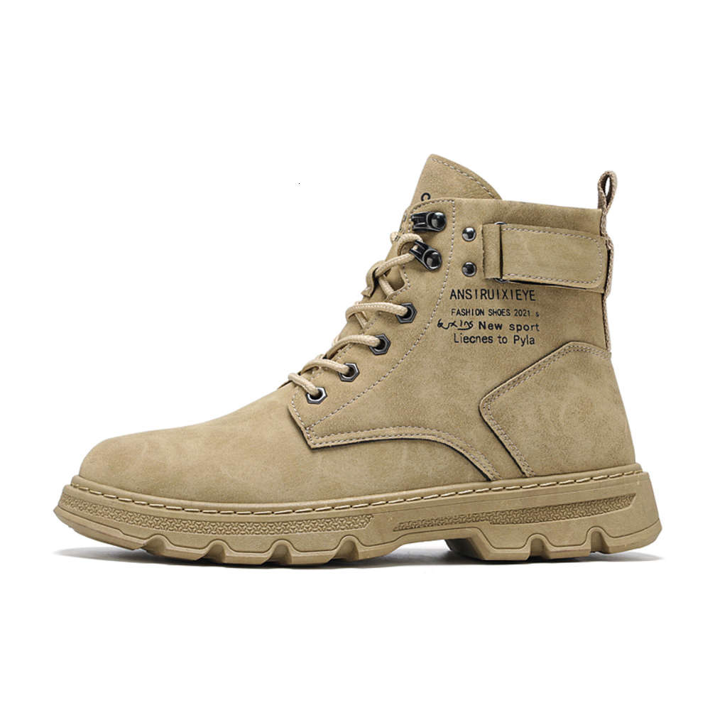 

Fashion Men Boots High Quality Leather Male Spring Casual Motorcycle Ankle Bootas Lace-Up Basic Shoes Man, Black