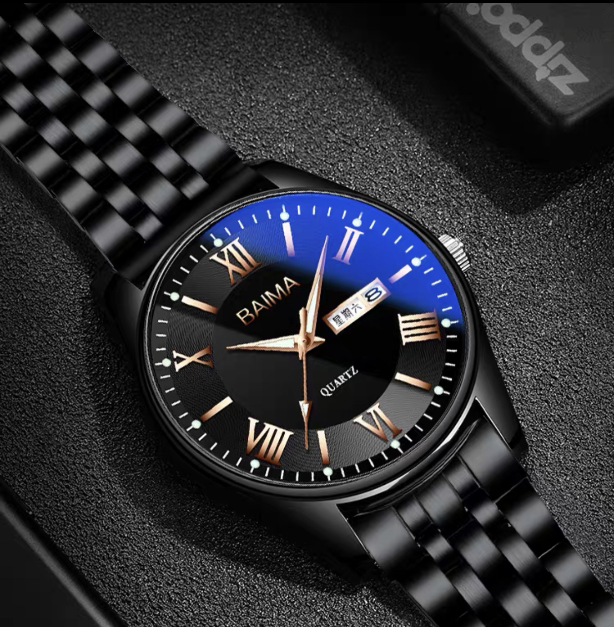 

Watch, Men, Simple, Quartz Movement, Round, Steel Belt, Fine Steel Case, Night Light, Glass, Fashion, Romantic, Cool