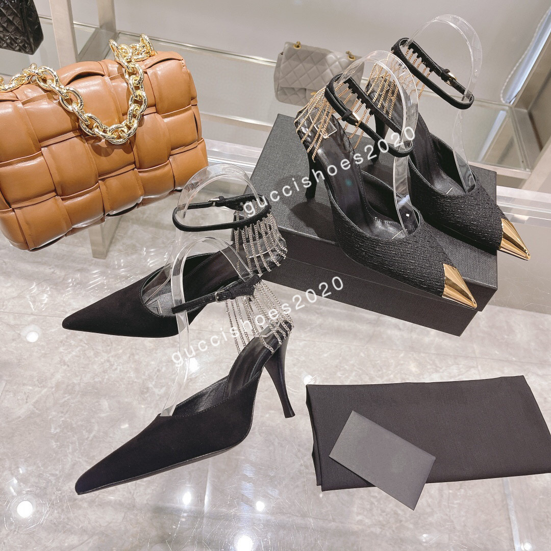 

Black Lace up Slingback Women Pumps Newest Red Bottom High heels crystal bling Pointed toe Wedding Party Shoes, 01