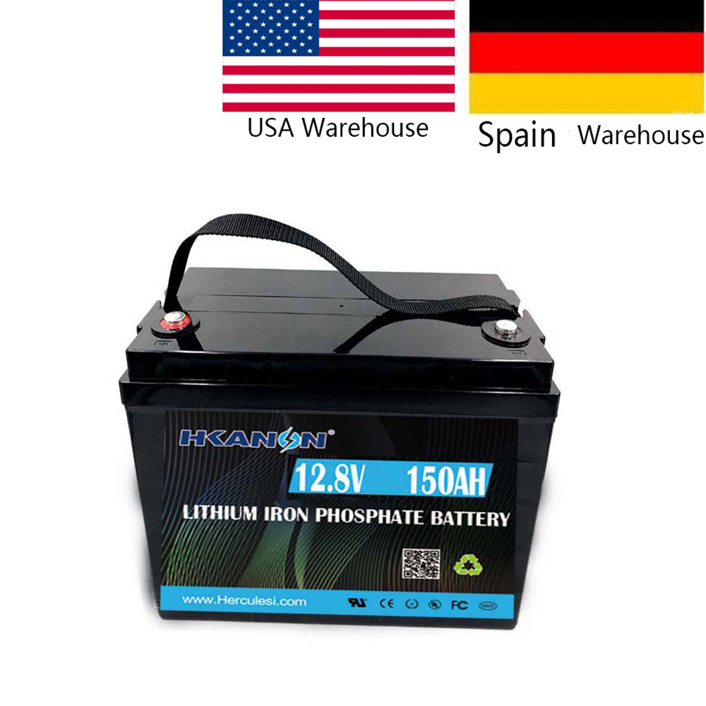 12V 150Ah 100ah LiFePO4 Deep Cycle Battery 12 Volt 1kwh Rechargeable Lithium Iron Phosphate Battery Built-in 100A BMS Solar RV-image-230917266