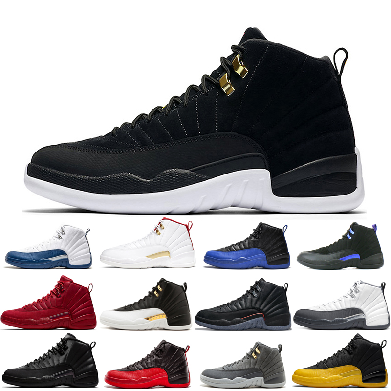 

2022 12s 12 basketball shoes Jumpman men black purple Bulls grey FIBA Flu Game french blue Indigo Michigan Reverse Taxi Twist Utility wings size 40-46 Runner