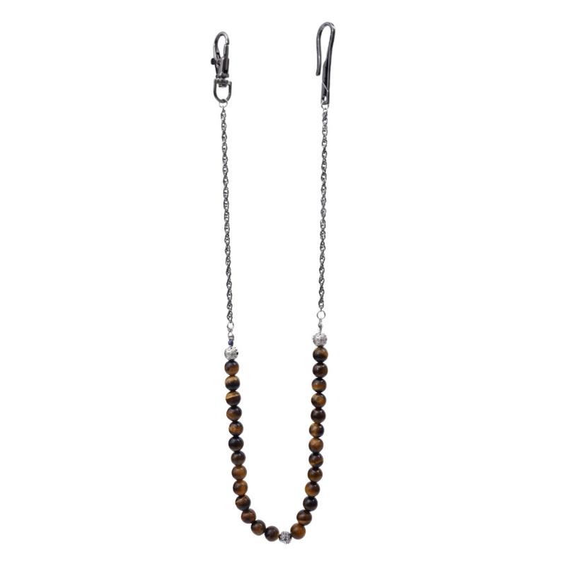 

Keychains Trousers Chain Stone Beads Waist Belt Punk Wallet Jeans Pant Men Accessory For (Coffee)