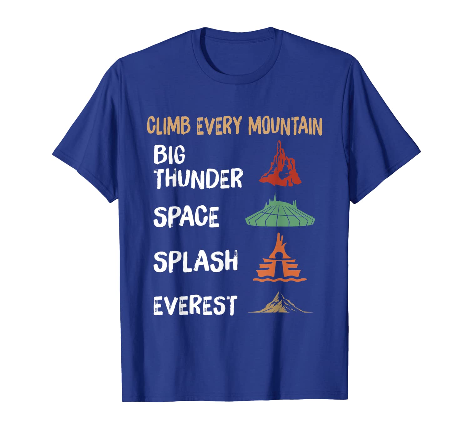 

climb every mountain space splash everest shirt, White;black