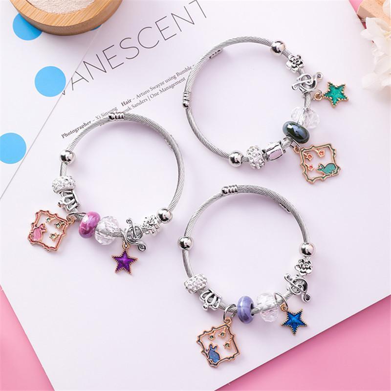 

Bangle NDFSOUL Antique Silver Plated Charm Bracelet /Crown/Star Bead Bracelets & Bangles For Women Jewelry Gift QWB091
