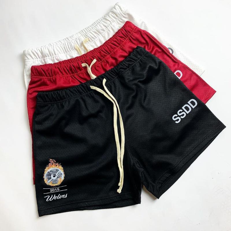 

Summer Running Sports Pants Male Brothers Mesh Breathable Squat Basketball Three-point Muscle Training Fitness Shorts Tide Men's