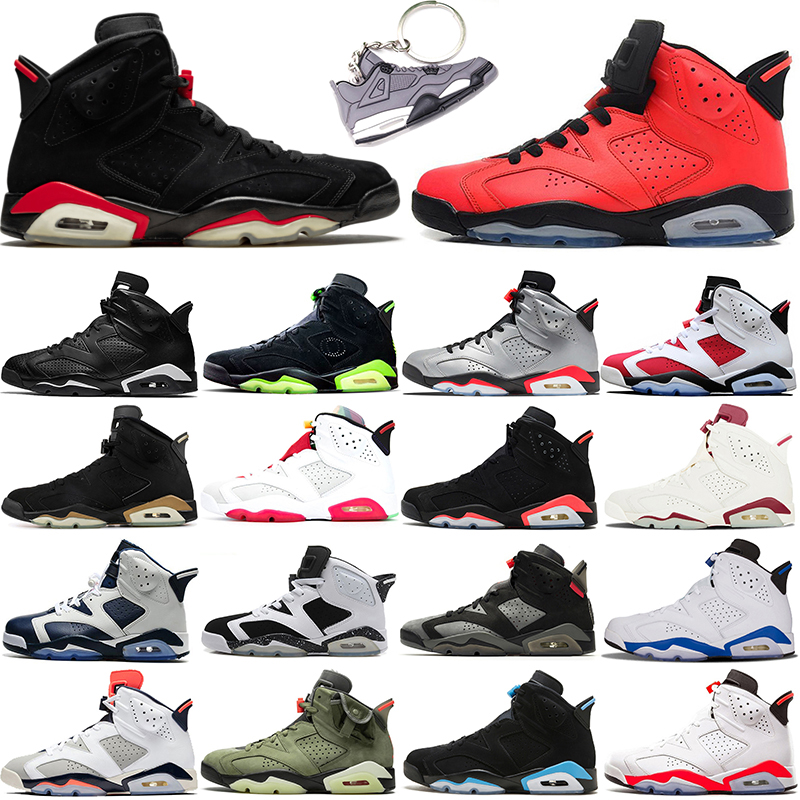 

Retro style Men basketball shoes 6s top Obsidian UNC Fearless TURBO GREEN Backboard PHANTOM GYM RED mens comfortable sports sneakers trainers size 36-46, Color