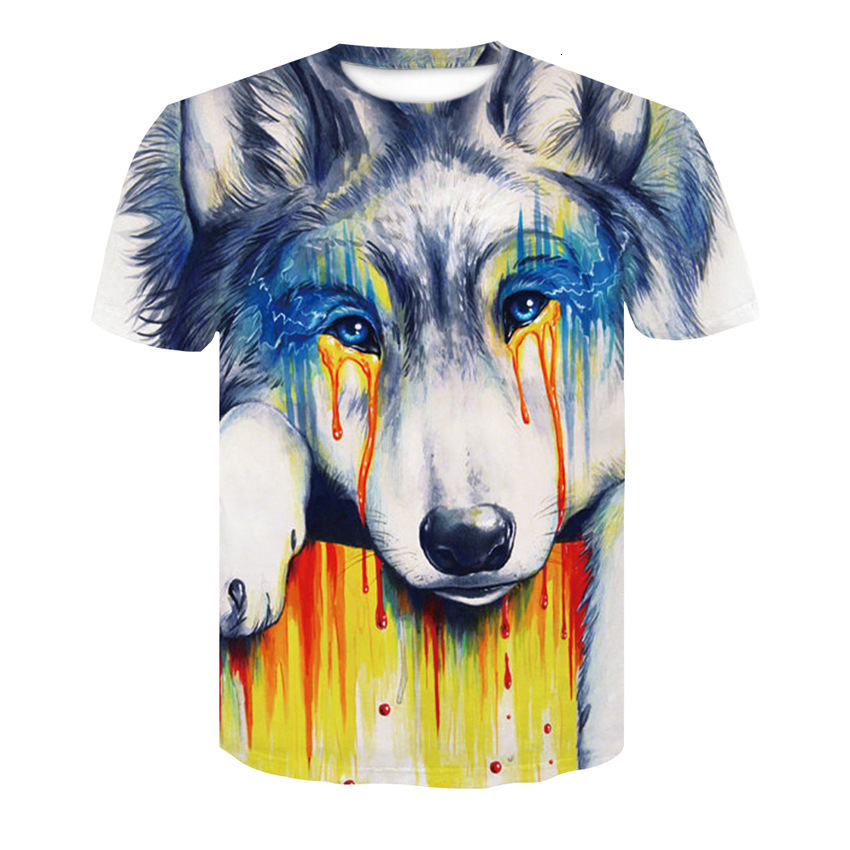 

Autumn 2021 3D digital print crew neck loose Short Sleeve T-Shirt Large women' top couple t shirt Tee Tops Polo, Ao2t