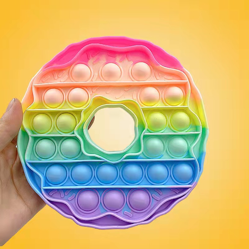 

Fidget Toys Push Bubble Donut Party Favor Sensory Puzzles Pop Bubbles Silicone Board Game Educational Stress Relief Decompression Toy Gift