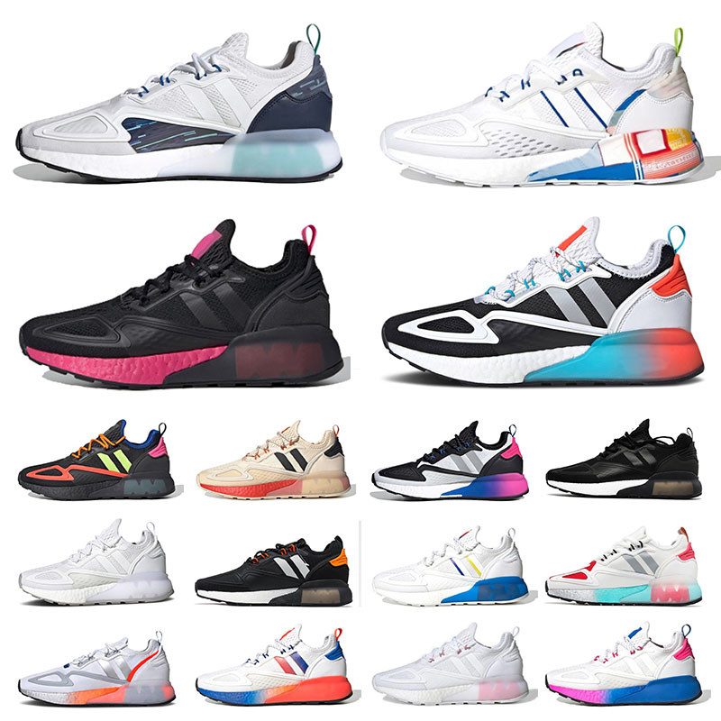 

2021 ZX 2K Boosts Running Shoes For Men Women Grey Signal Cyan Solar Yellow Red Black White Gradient Fade Purple Tint Sports Sneakers Trainers, #1 36-45