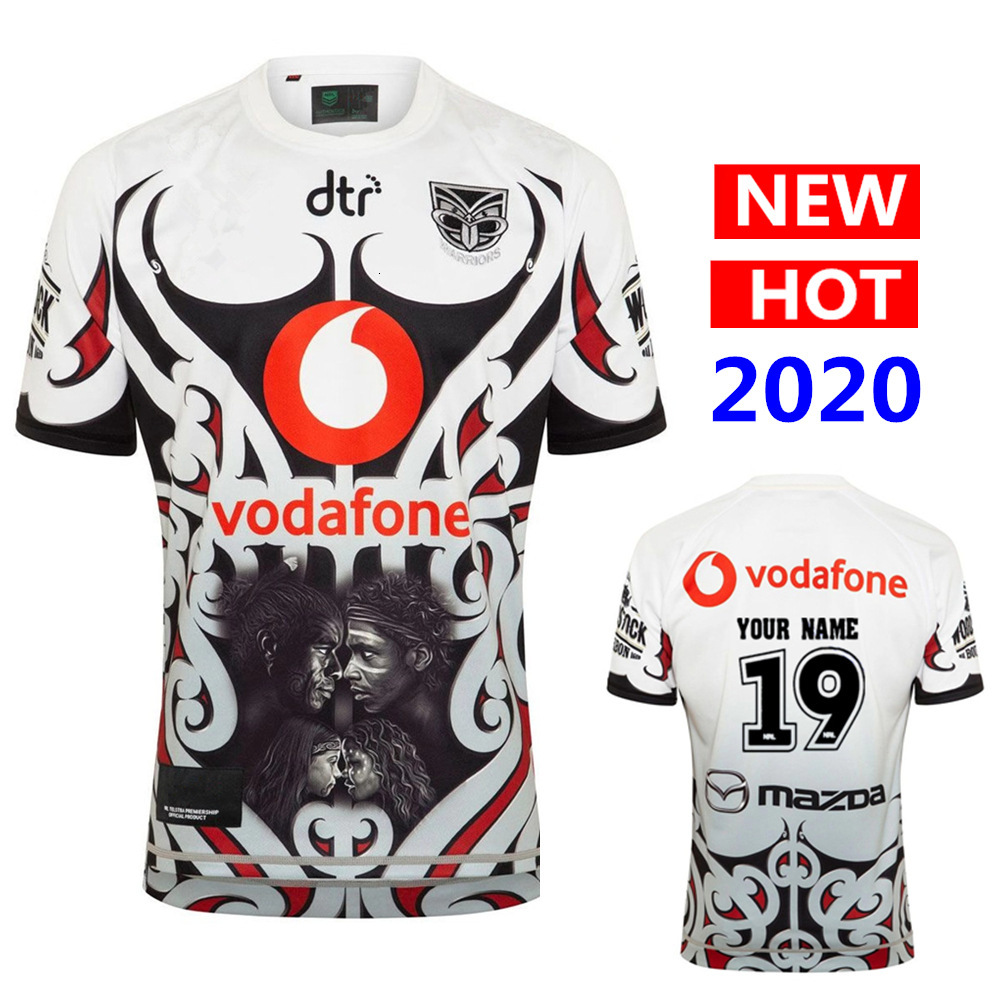 

2020 New Zealand warriors Football Jersey warriors hot sales, White;black