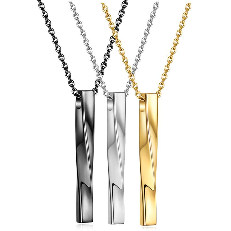 

Pendant Necklaces Modyle 2021 Twist Geometric Jewelry For Men Women Stainless Steel Chain Hip Hop Party Accessories Gifts