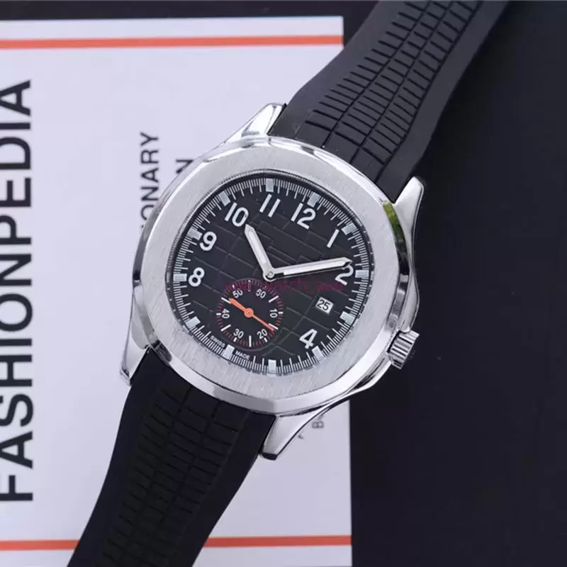 

2021 High quality swiss brand watches for men Nautilus quartz watch rubber band small dial move waterproof designer watch orologio di lusso, Slivery;brown