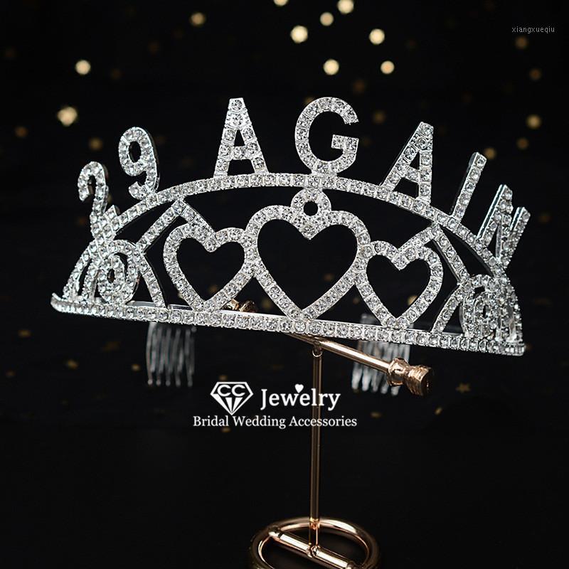 

Crown Tiara Hairband Baroque Style Wedding Hair Accessories For Women Heart Girls Birthday Party Hairwear Fine Jewelry HG1190 Clips & Barret, Golden;silver