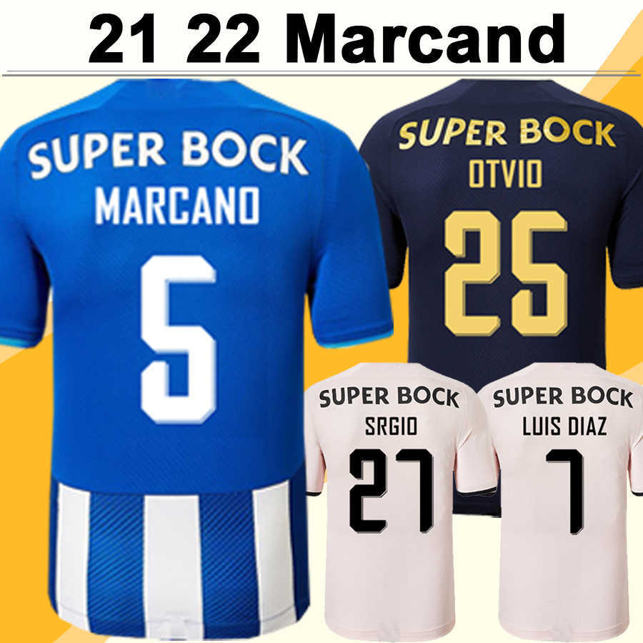 

21 22 Porto LUIS DIAZ PEPE Mens Soccer Jerseys MARCANO MEHDI OTVIO SRGIO Home Blue White Away 3rd Football Shirt Short Sleeve Uniforms, Black
